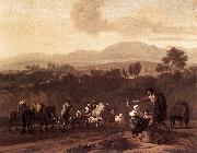 DUJARDIN, Karel Landscape in the Roman Campagna sdf oil painting